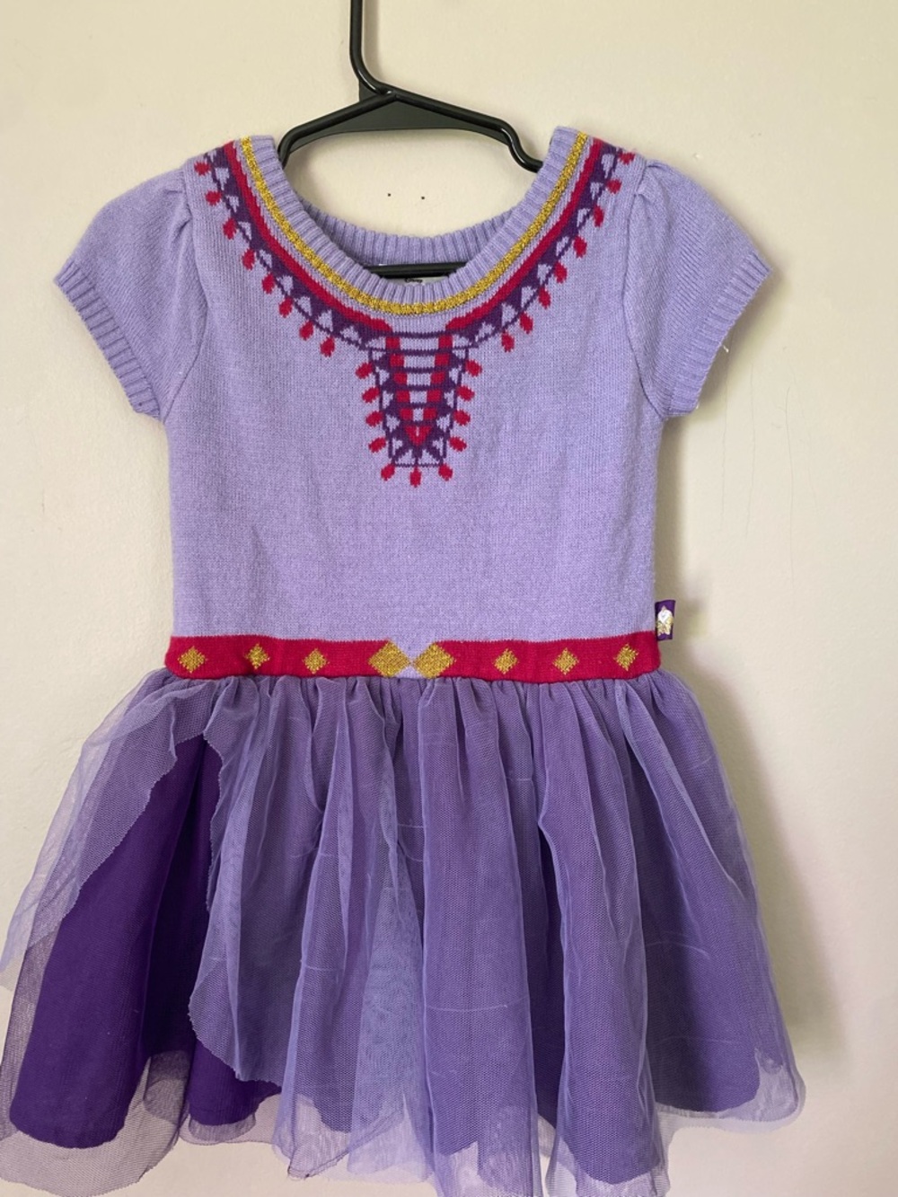 Disney Wish Lilac Sweater Dress with Red and Gold Accents- Dressup
